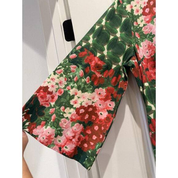 Frances Valentine Shimmy A-Line Floral-Print Cotton Midi Dress - Picture 8 of 13